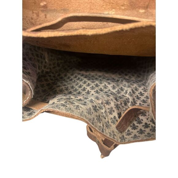 Moroccan leather backpack boho unisex - Picture 6 of 8